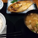 和食 しら田 - やき魚(ほっけ)ととん汁定食 900円 ♪