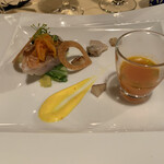 日光金谷ホテル - 青森県産メバルのポアレと千葉県産地蛤のコンフィ　春野菜添え　ブイヤベースを再構築して