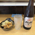 横浜家系ラーメン 蓮 - ビール（おつまみ付き）