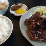 喫茶カムカム - クジラの竜田揚げ定食 950円 税込