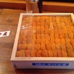 龍寿し - H25.02　北海道産スペシャル箱の「ばふんウニ」