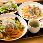 Full of seafood flavor! `` Seafood Pasta Gozen'' where you can enjoy chewy fresh pasta