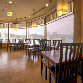 Enjoy the view of Hiroshima city from the view Restaurants on the 11th floor of the building.