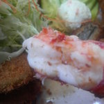 法楽屋 - 法楽屋定食　中はプリプリです