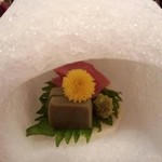 日本の宿 古窯 - 生麩とマグロの氷盛り♪