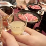 日本の宿 古窯 - 食前酒の梅酒で・・・次女は、勿論！ジュース( ^^)／▽▽＼(^^ )