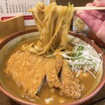 きしめん家 天むす比呂野 - かつカレーきしめん 1450円
            大盛り無料、天むす 1個付き
            追加 天むす 1個180円