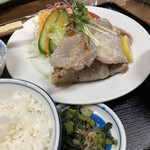 飯山食堂 - 日替り 豚ロースの塩麹焼き 700円