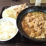 ＣｏＣｏ壱番屋 - カレー肉そば、からあげセット