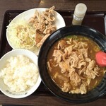 ＣｏＣｏ壱番屋 - 料理写真:カレー肉そば、からあげセット