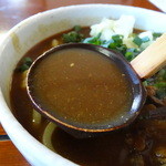 天下GO!麺 - 【カレーうどん】スープを... まろやかさが勝ってますね... スパイシーさもやんわりとでてます。