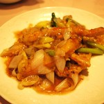 北京遊膳 - カニ足の辛子ネギ炒め