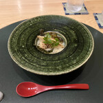 和の食 樹翠 - 一皿　タケノコ　金目鯛　ワカメ揚げたもの　タケノコソース