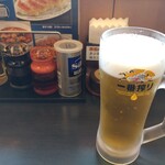 日高屋 - とりあえず 生ビール！（¥290/税込）