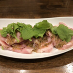 創作麺工房 鳴龍 - うす切りチャーシュー（マスタードソース）¥450