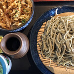 Soba Han - 季節のかき揚げ丼セット（麺大盛り）950円