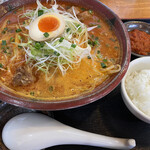 満天家 - 満天辛麺味噌ラーメン狂辛餃子セットライス付