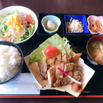 最上階 夜景 居酒屋 空海 - 豚バラの味噌焼き定食900円