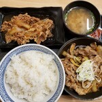 Yoshinoya - 牛皿・牛焼肉定食　822円