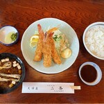 二条 - 海老フライ定食1,100円