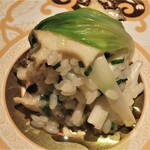 センティウ - 鮑のリゾット　ウルイ　チャイブ