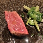 センティウ - 経産牛サーロイン　空豆＆わた　自家製島ラッキョウ