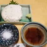 真そば 尾崎庵 - 蕎麦豆腐・・・蕎麦粉と蕎麦の実が美味