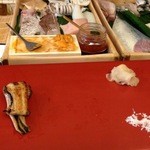 魚正 - 穴子の一本握り