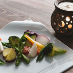 Bagna cauda with seasonal vegetables