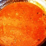 麺屋てっぺん - てっぺん火山極太つけ麺 激辛　の つけ汁　