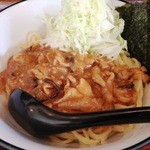 麺屋てっぺん - てっぺん火山極太つけ麺 普通盛 の 麺