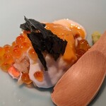 鮨し人 - 紅ズワイカニ、うに、イクラ、リゾット風に。