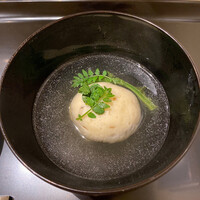銀座 水野 - 帆立と椎茸のしんじょ