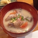 龍寿し - H25.02　根菜と鶏肉のかす汁
      