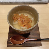 焼鳥 ひら野 - 桜海老の玉地蒸し