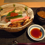 Sushi Nakano - 山葵を醤油にまぜまぜ、ドバっ！