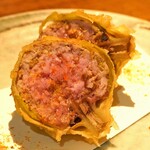 Sakai Shoukai - 蕗の薹の肉詰め天ぷら