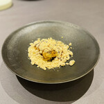 プレゼンテ スギ - 信玄餅！？
      無農薬軍鶏と八千代牛乳のフレンチトースト、急速冷凍フォアグラ、自家製ウワミズサクラソース