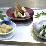 Naniwa Tempura Ishin - 前菜三種盛り