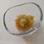 和音 - おきまりセット(梅)@2980円付きだし　ゆず味噌クラゲ