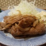 dancyu食堂 - 豚生姜焼き定食(1,480円)   豚肉は千葉県の匠味豚　タレは、何種類かの野菜や果実のすりおろしを加えた特製タレ