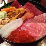 Zan - 贅沢幸福丼☆
                        
                        東京2日目は、築地場外で海鮮丼♡お目当てのお店は残念ながら食べれませんでしたが、これはこれで美味しかったです！特に鮪とウニが最高でした
                        ( •ॢ◡-ॢ)-♡