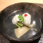 新ばし 星野 - （お椀）アイナメと筍