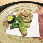 新ばし 星野 - ぐじとタラの芽の天麩羅