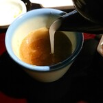 十割手打 そば処 百百百百 - 蕎麦湯