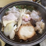 Sankei No Yado Ryuusen - ジャパンＸと炙り鶏のすき焼き。竹鶏の玉子で。