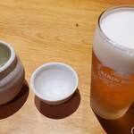 Sobadokoro Minatoan - 日本酒(冷)・グラスビール