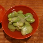 祇園 大渡 - 一寸豆を生姜出汁で