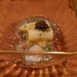 祇園 大渡 - ホワイトアスパラのジュレがけ
