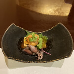 Kaiseki Fujiki - ウニの寄せ豆腐とホタルイカ